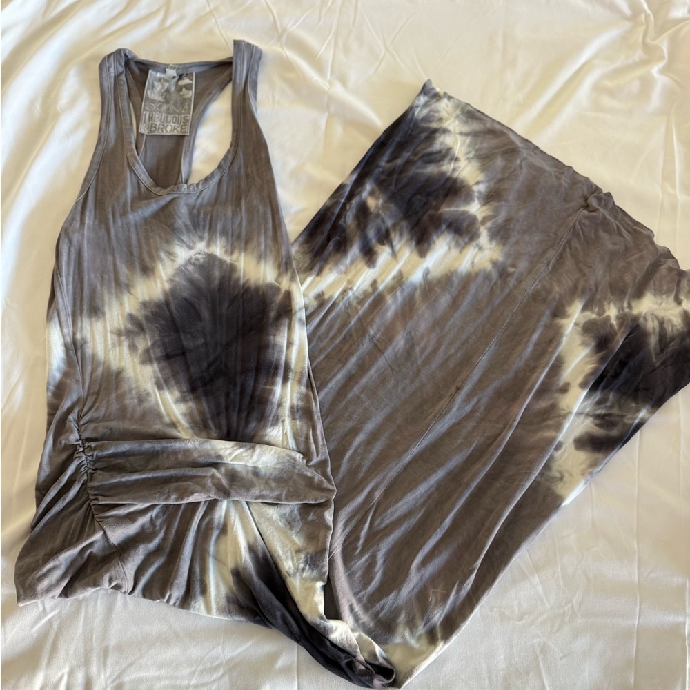 YOUNG FABULOUS & BROKE Hampton’s Tie-Dye Maxi Dress - XS - Picture 3 of 7